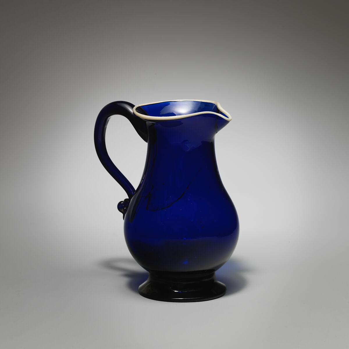 Cream pitcher, Glass, British, Bristol 