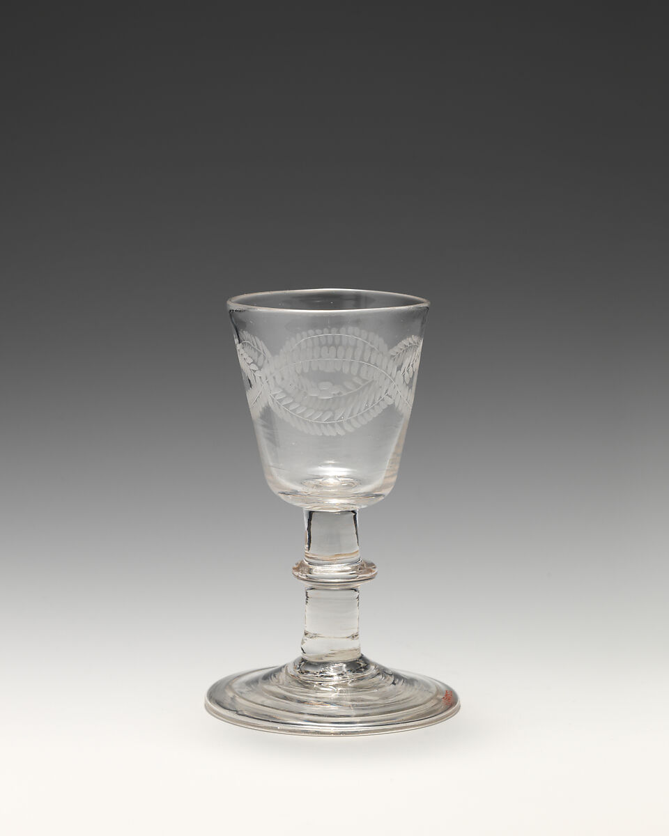 Wineglass, Glass, possibly British 
