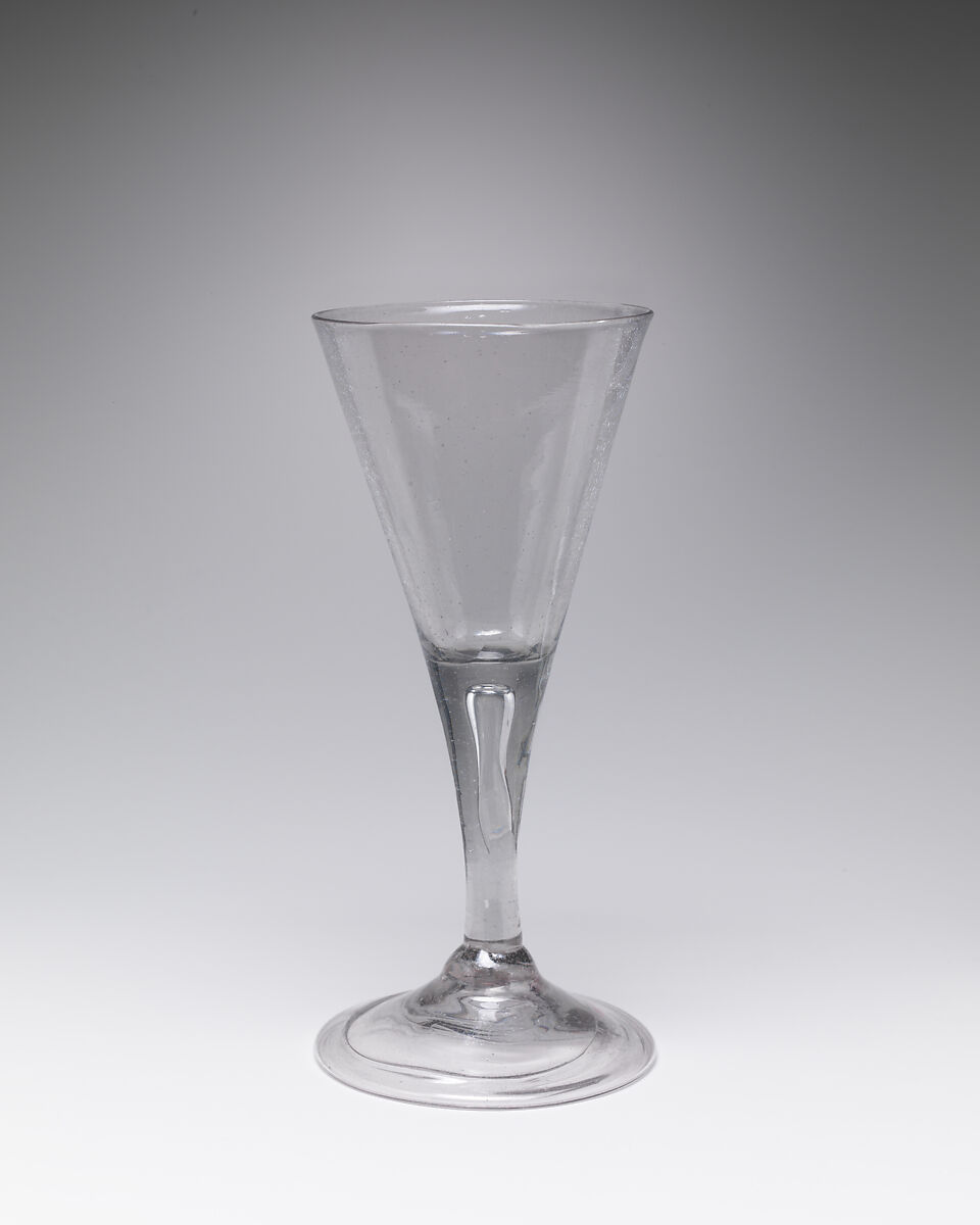 Wineglass, Glass, probably British or Flemish 