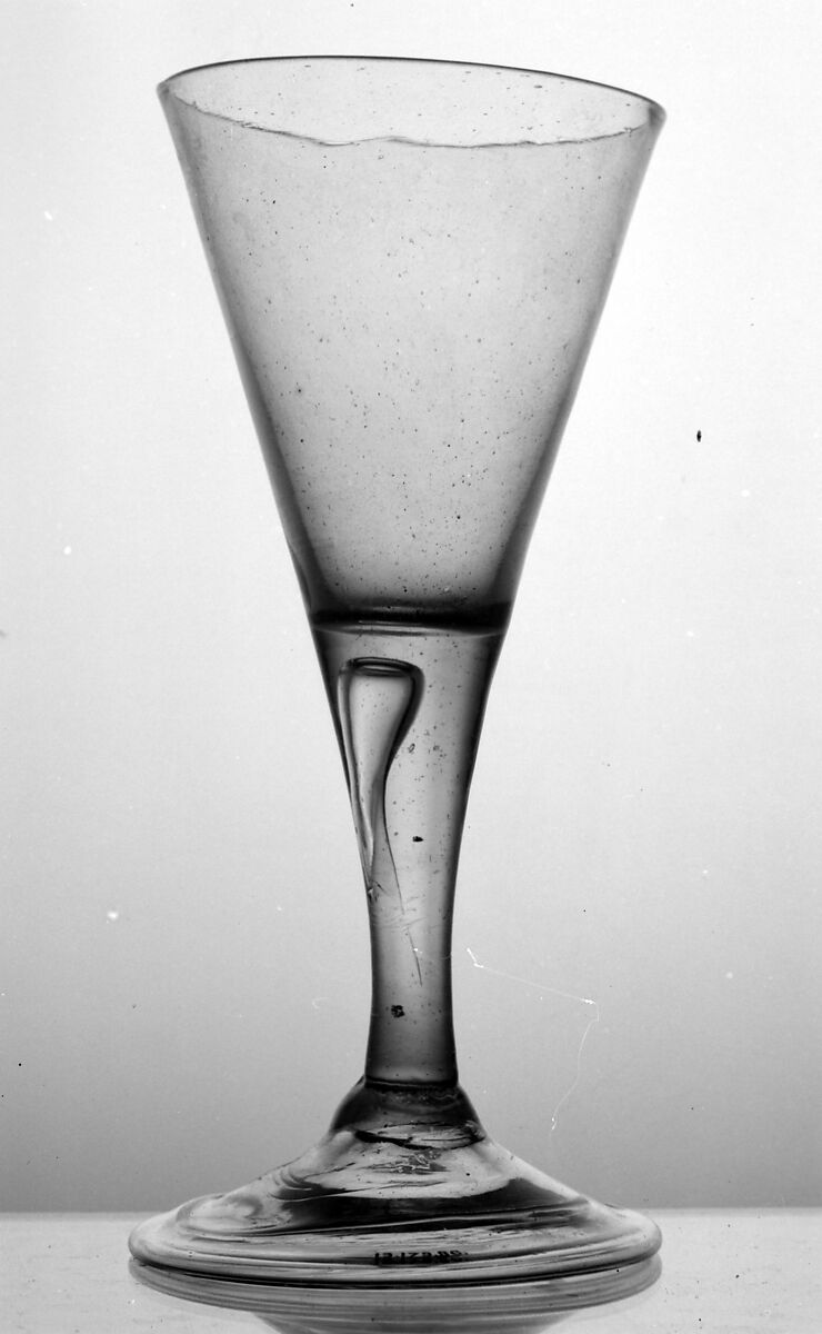 Wineglass, Glass, probably British or Flemish