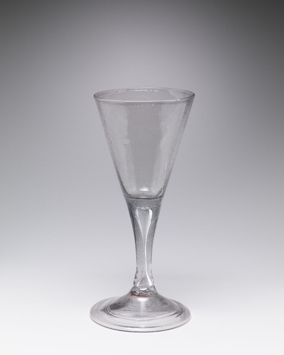 Wineglass, Glass, probably British or Flemish 