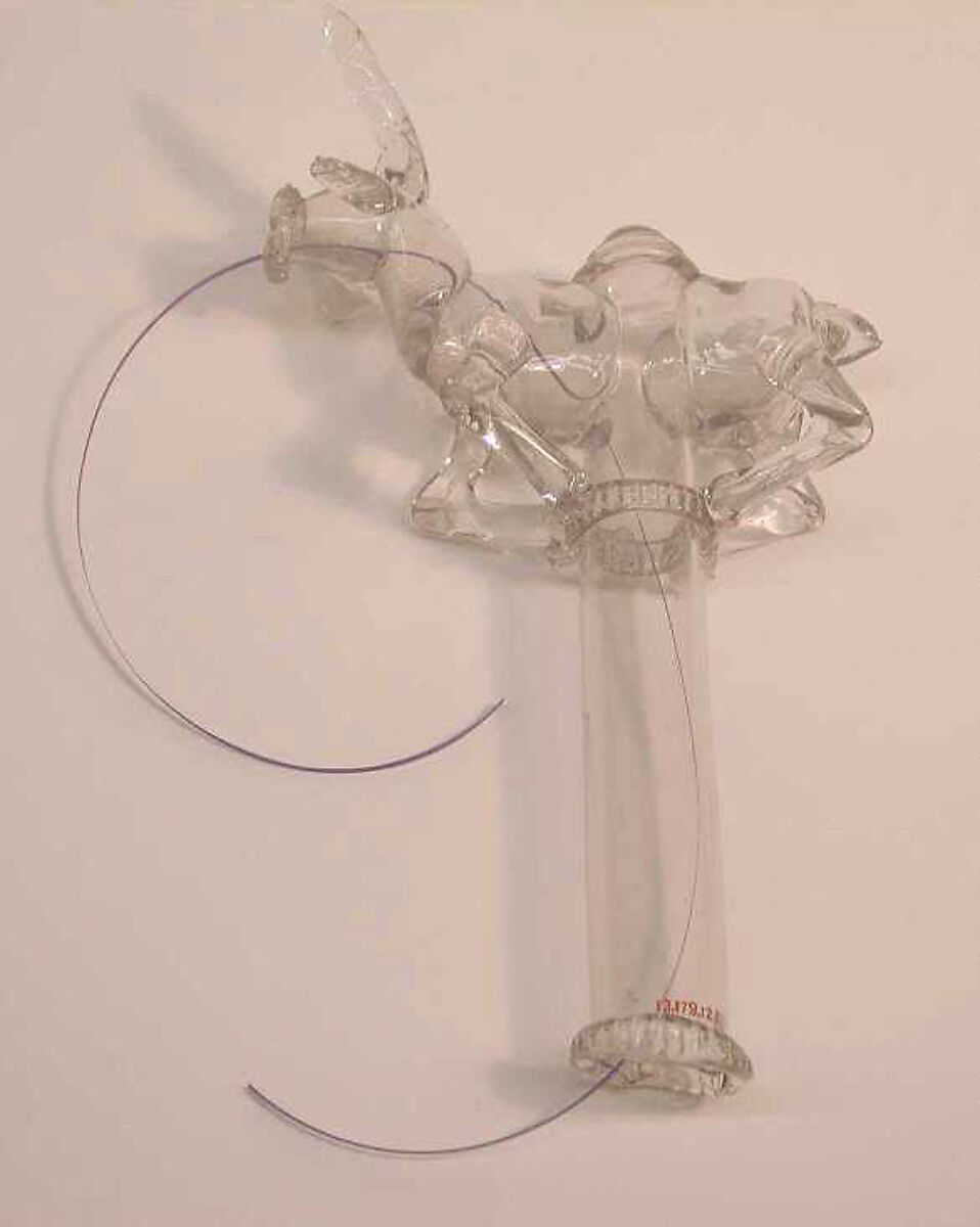 Part of a siphon, Glass, probably German 