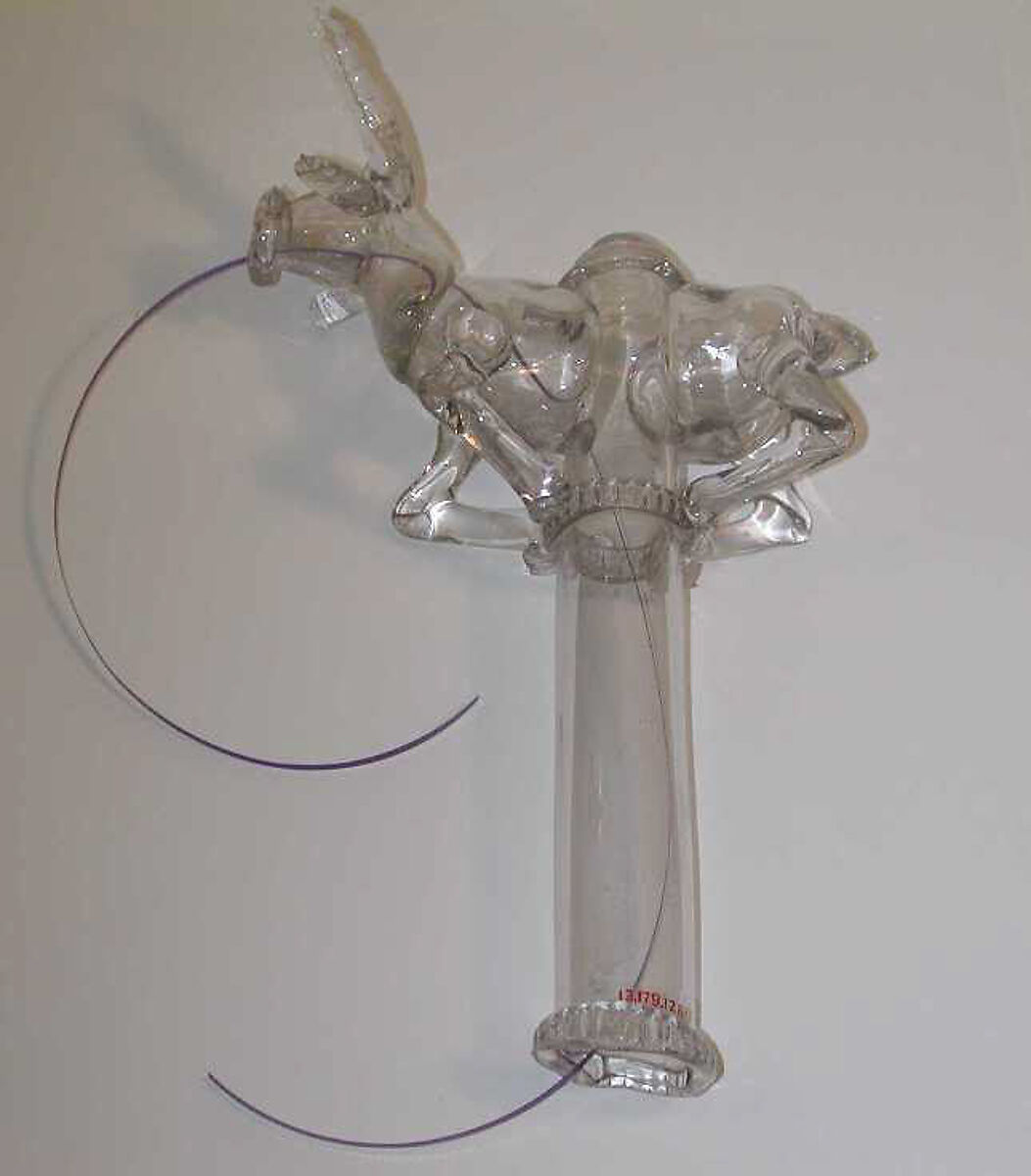 Part of a siphon, Glass, probably German