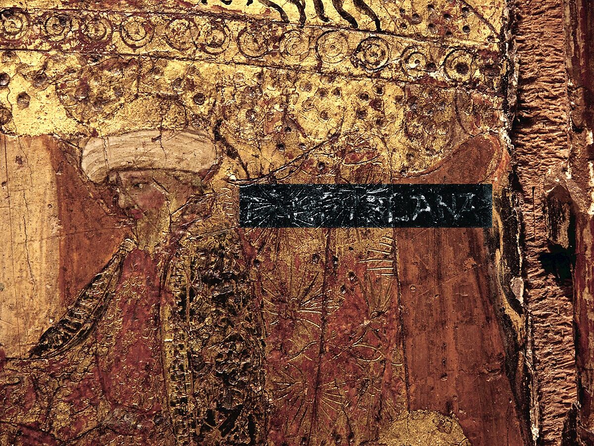 Cassone with painted front panel depicting the Conquest of Trebizond, Attributed to workshop of Apollonio di Giovanni di Tomaso (Italian, Florence ca. 1416–1465 Florence), Poplar wood, linen, polychromed and gilded gesso with panel painted in tempera and gold, Italian, Florence