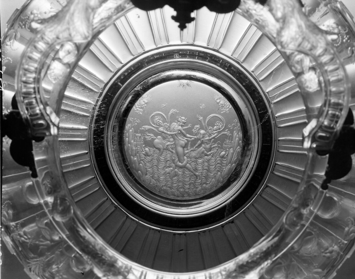 Holy-water stoup, Handle and mounts made by Alfred André (French, 1839–1919), Rock crystal, gold, enamel, French