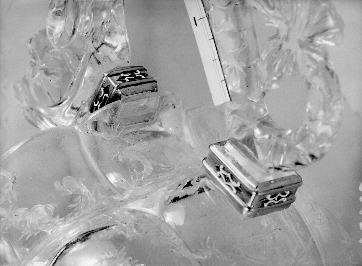 Bowl, Rock crystal, silver gilt, rubies, Italian, probably Milan