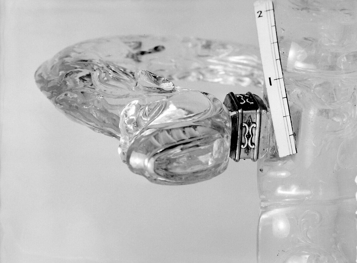 Bowl, Rock crystal, silver gilt, rubies, Italian, probably Milan