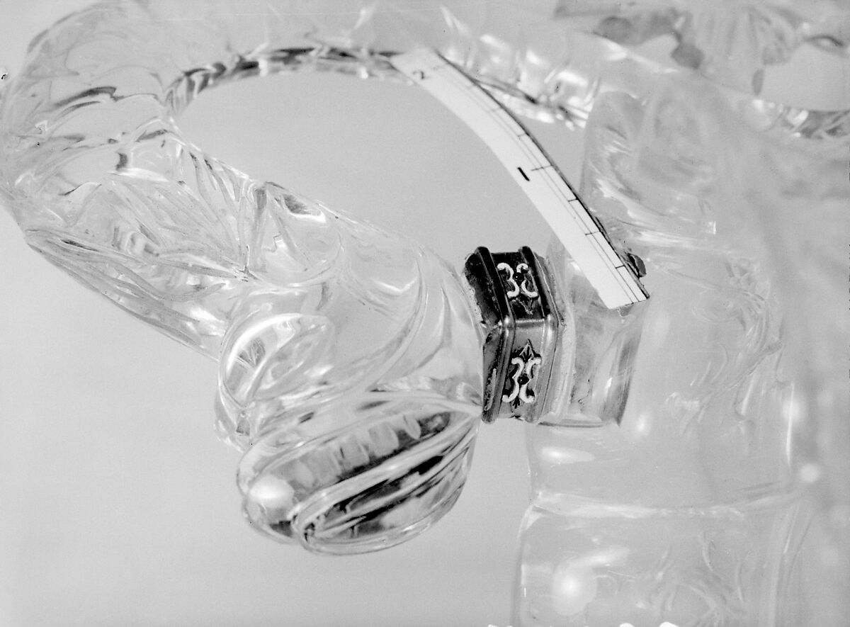 Bowl, Rock crystal, silver gilt, rubies, Italian, probably Milan