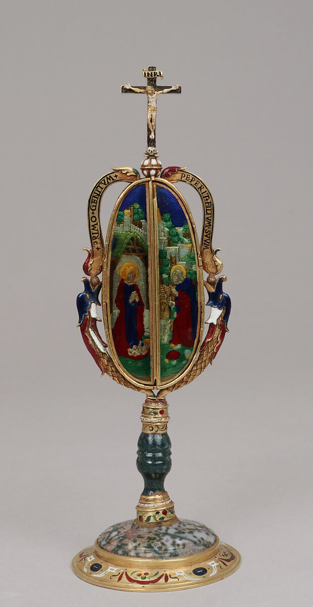 Triptych, Gold, enamel, jasper, probably French 