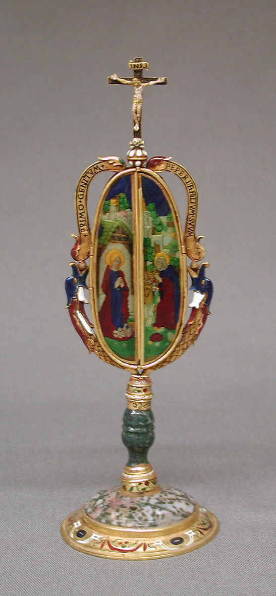 Triptych, Gold, enamel, jasper, probably French