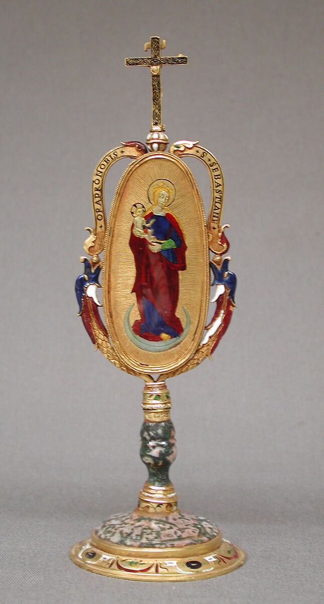 Triptych, Gold, enamel, jasper, probably French