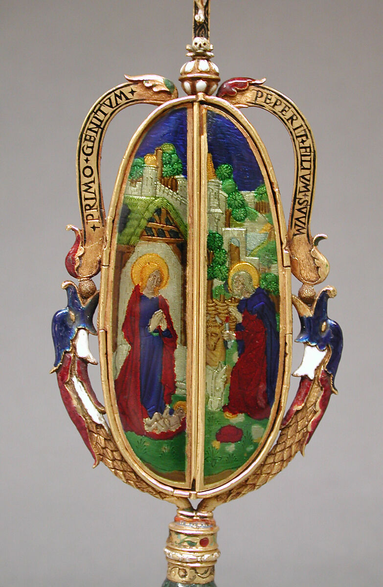 Triptych, Gold, enamel, jasper, probably French