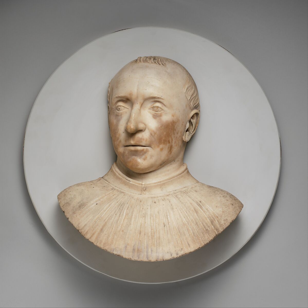 Cardinal Guillaume d'Estouteville (1403–1483), Bishop of Ostia and Cardinal Archbishop of Rouen, Mino da Fiesole (Mino di Giovanni) (Italian, Papiano or Montemignaio 1429–1484 Florence), Marble, Italian, Rome 