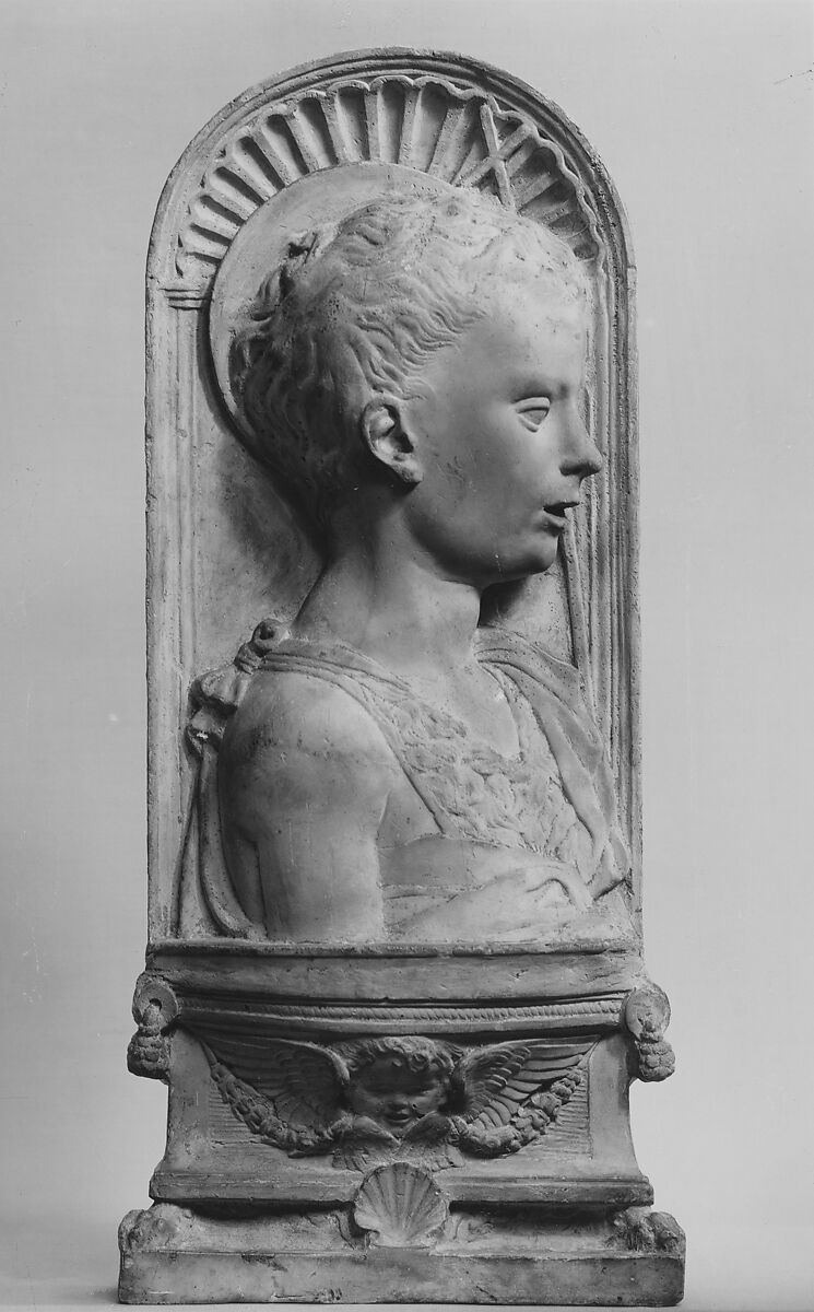 Young Saint John the Baptist, After an imitation of Desiderio da Settignano (Italian, Settignano ca. 1430–1464 Florence), Stucco, Italian, possibly Florence 