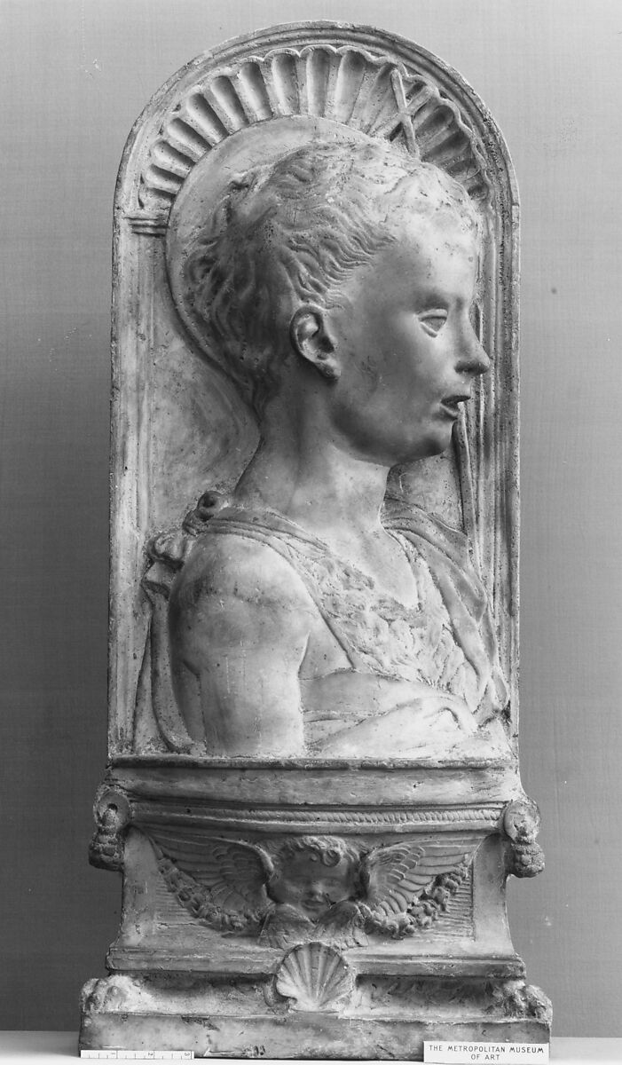 Young Saint John the Baptist, After an imitation of Desiderio da Settignano (Italian, Settignano ca. 1430–1464 Florence), Stucco, Italian, possibly Florence