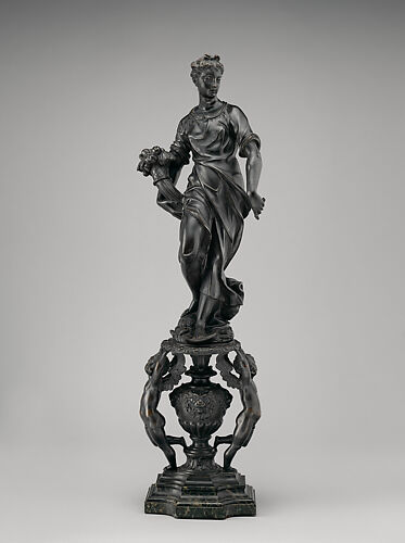 Andiron with figure of Ceres (allegory of Peace) (one of a pair)