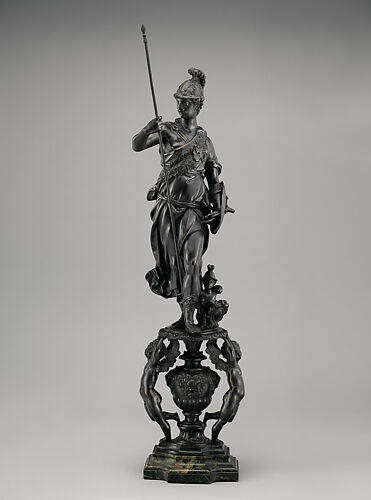 Andiron with figure of Minerva (allegory of War) (one of a pair)