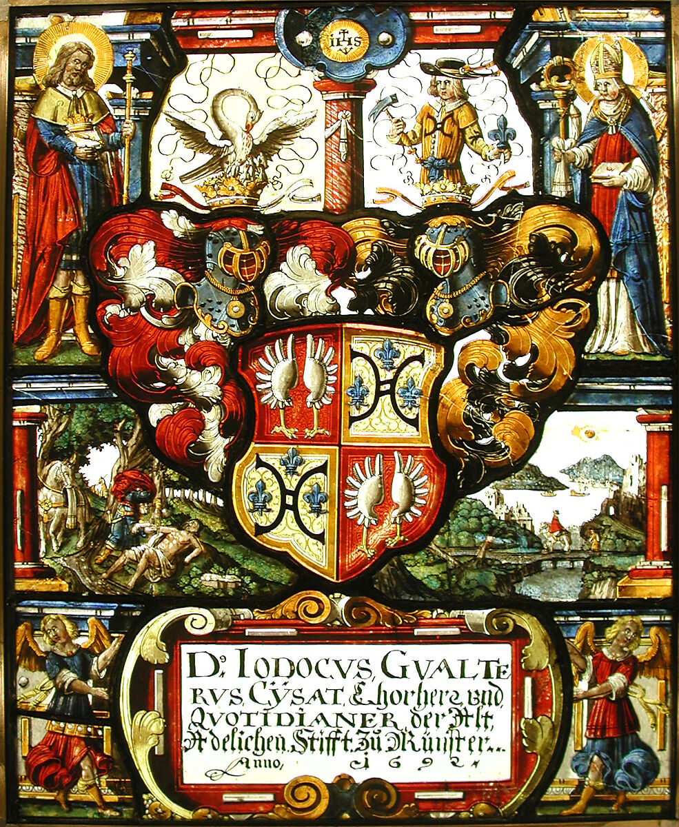 Armorial panel, Stained glass, Swiss, probably Lucerne 