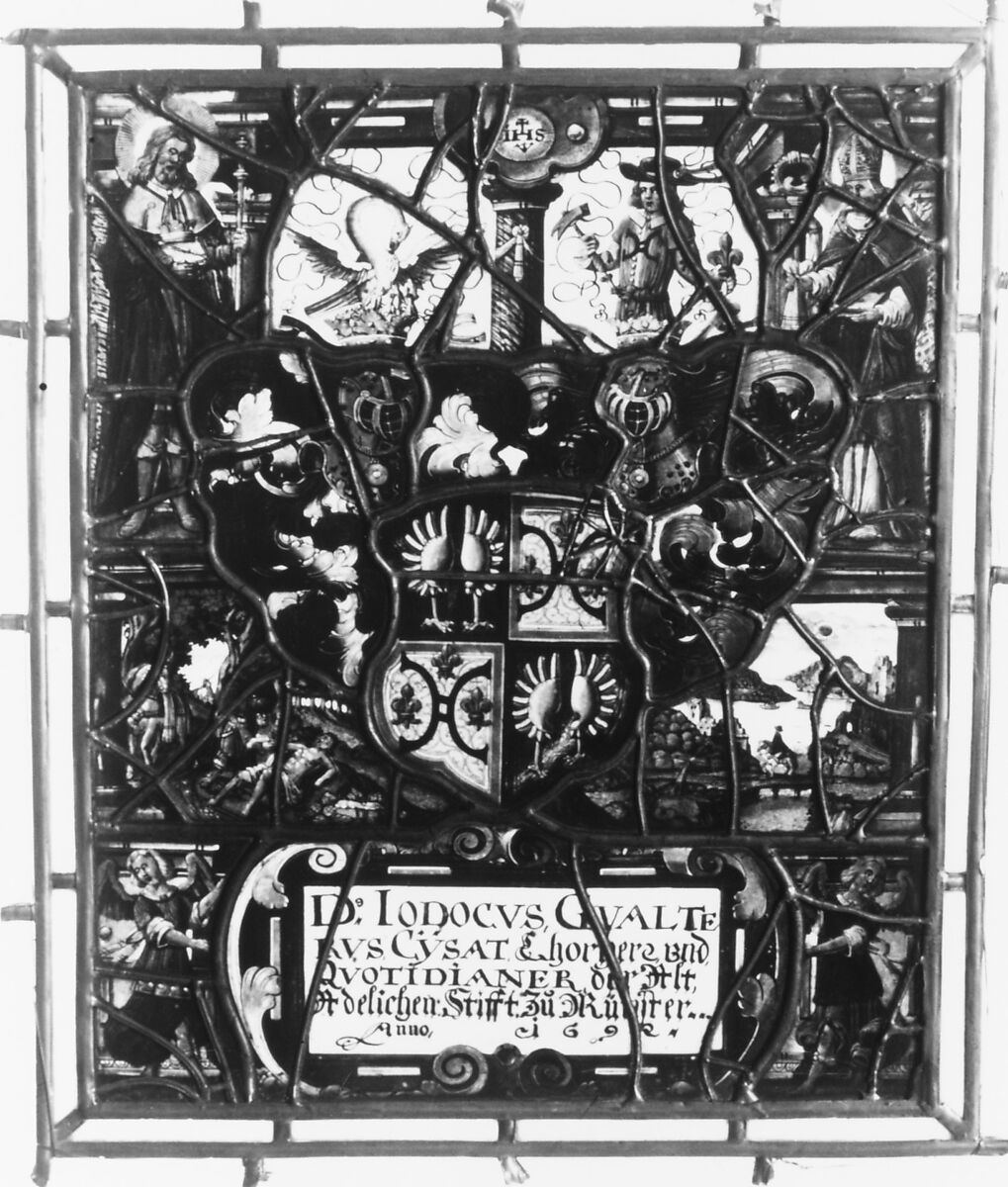 Armorial panel, Stained glass, Swiss, probably Lucerne