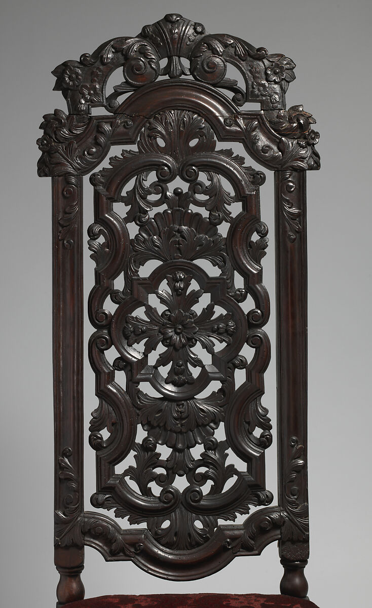 Chair (one of a pair), Walnut, cane, British