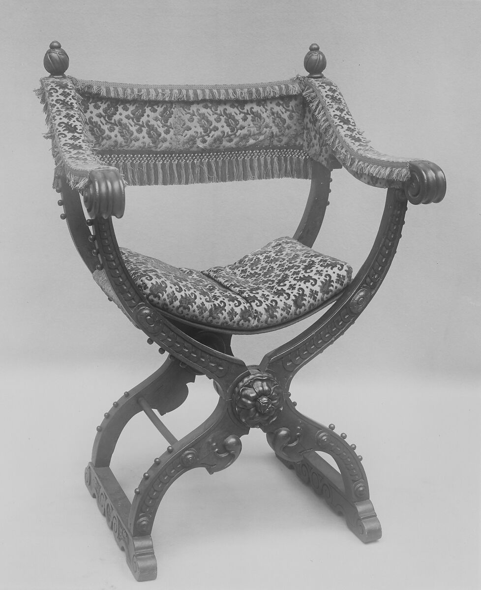 Folding armchair, Walnut, possibly Italian or American