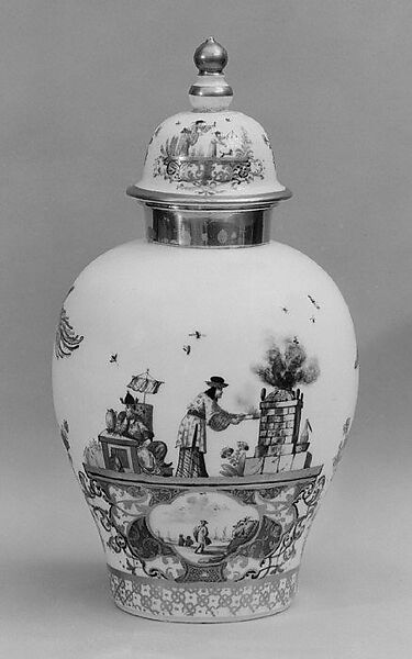 Jar with cover, Meissen Manufactory (German, 1710–present), Hard-paste porcelain, German, Meissen 