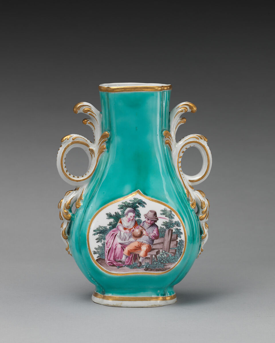 Vase, Chelsea Porcelain Manufactory (British, 1744–1784), Soft-paste porcelain, British, Chelsea
