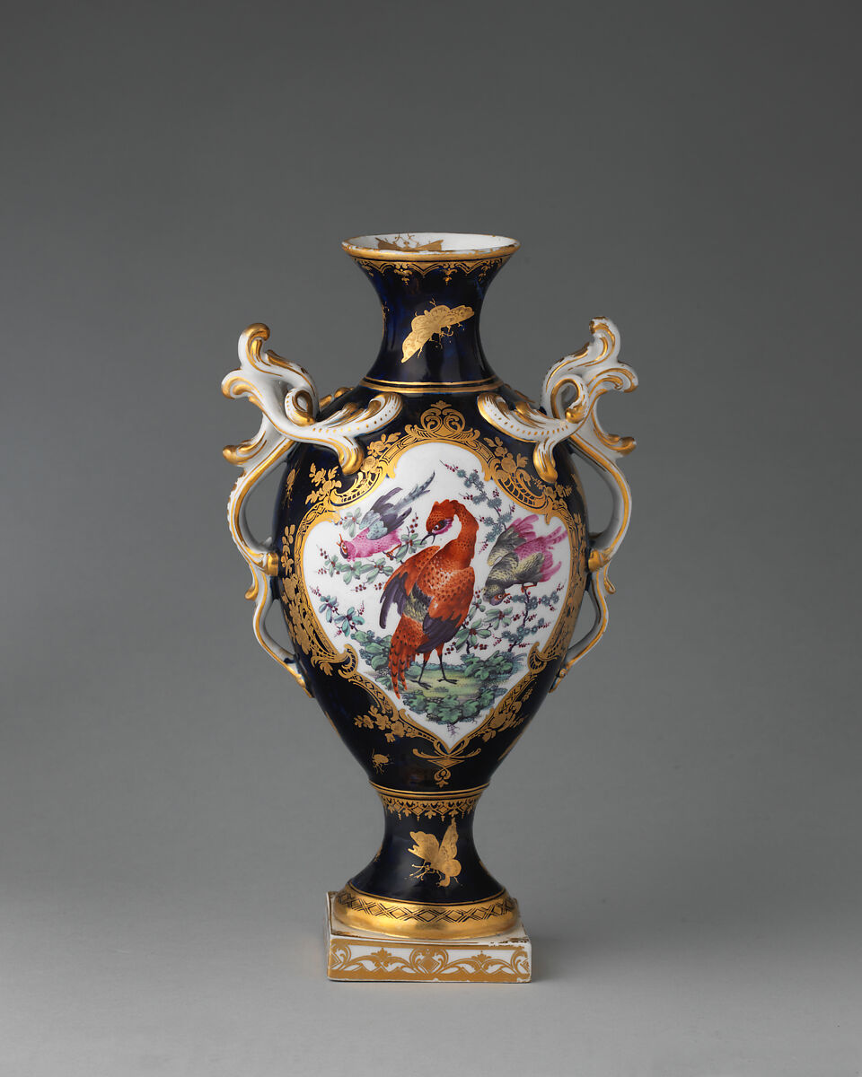 Vase (one of a pair), Chelsea Porcelain Manufactory (British, 1744–1784), Soft-paste porcelain, British, Chelsea 