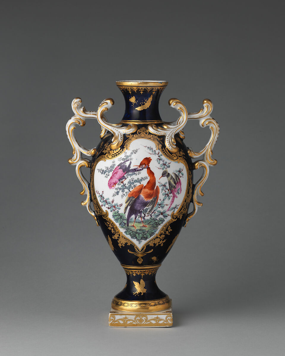 Vase (one of a pair), Chelsea Porcelain Manufactory (British, 1744–1784), Soft-paste porcelain, British, Chelsea 