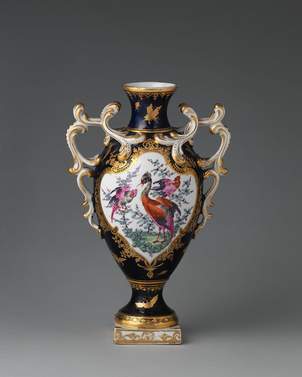 Vase (one of a pair), Chelsea Porcelain Manufactory (British, 1744–1784), Soft-paste porcelain, British, Chelsea