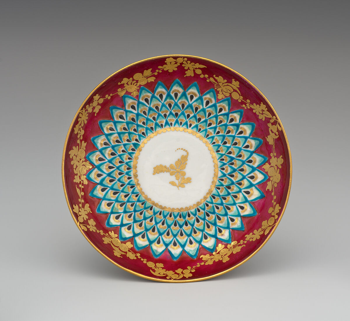 Cup and saucer, Possibly made at Chelsea Porcelain Manufactory (British, 1744–1784), Soft-paste porcelain, British, Chelsea-Derby