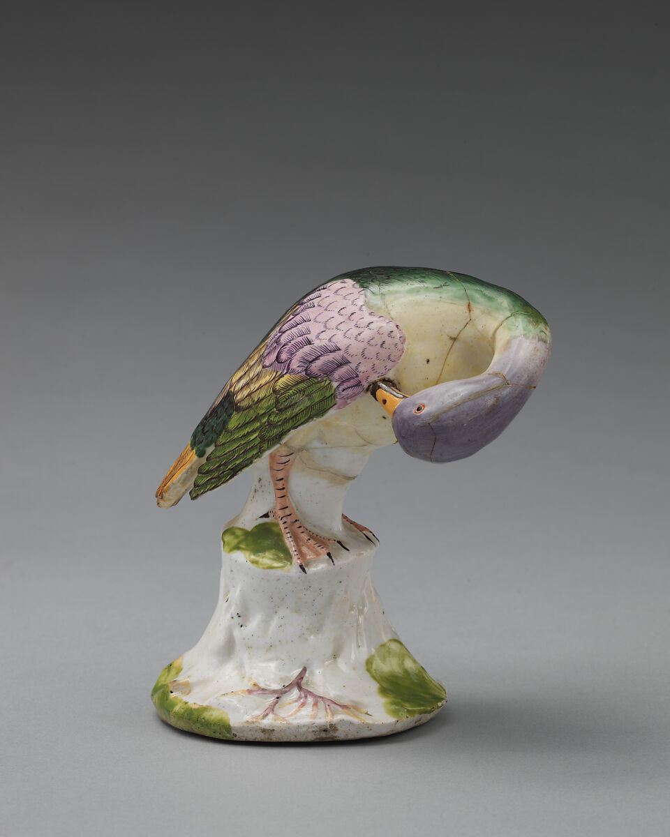 Duck, Chelsea Porcelain Manufactory (British, 1744–1784), Soft-paste porcelain, British, Chelsea 