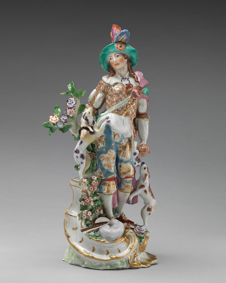 Young man, Chelsea Porcelain Manufactory (British, 1745–1784, Gold Anchor Period, 1759–69), Soft-paste porcelain, British, Chelsea 