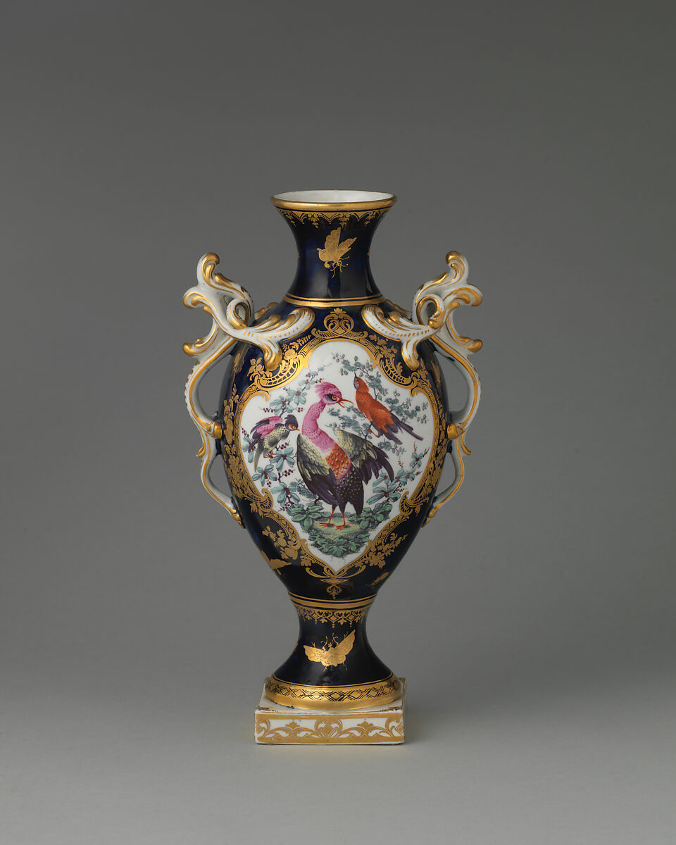 Vase, Chelsea Porcelain Manufactory (British, 1744–1784), Soft-paste porcelain, British, Chelsea 