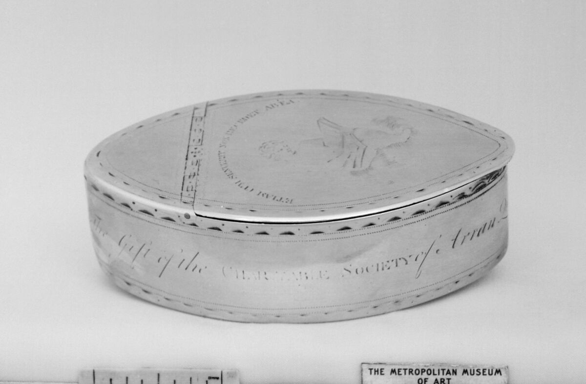 Snuffbox, James Kennedy (Quarter Brother 1768, died 1803), Silver, Irish, Dublin
