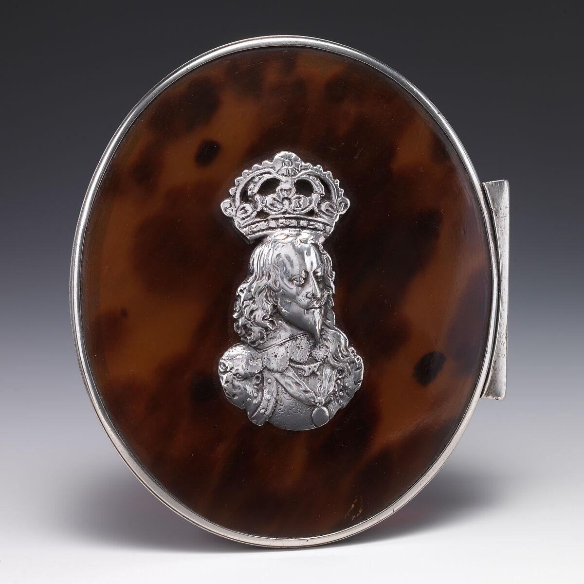 Tobacco box, Tortoiseshell, silver, British