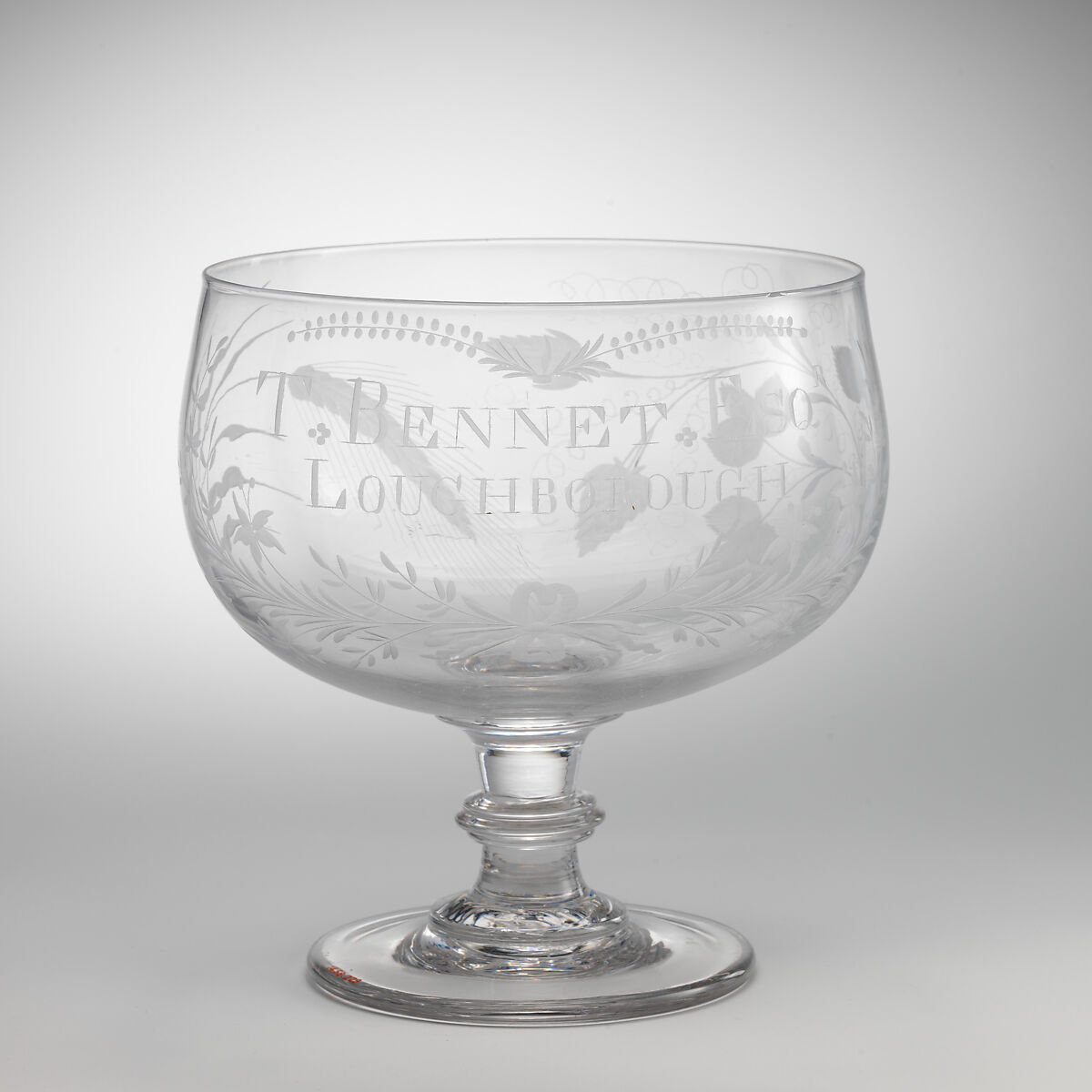 Punch bowl, Glass, British 
