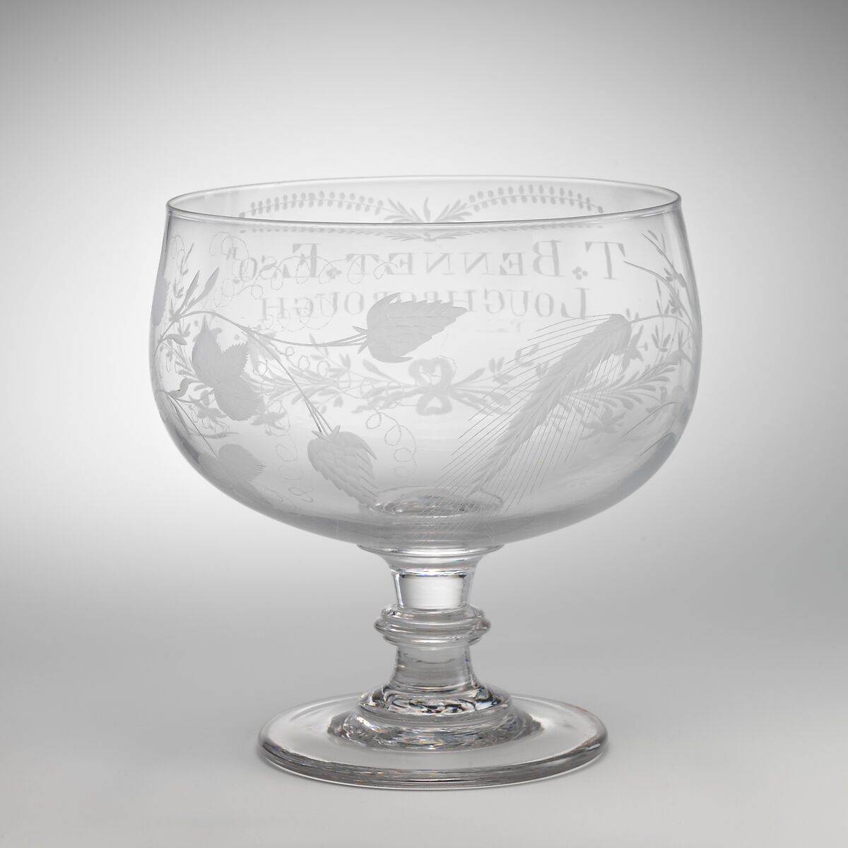 Punch bowl, Glass, British
