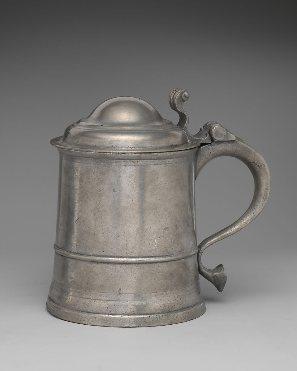 Tankard, Richard Going (British, active Bristol, died ca. 1765), Pewter, British 