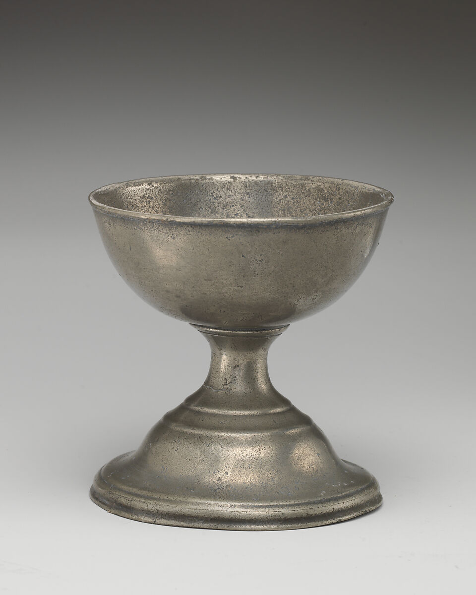 Salt cup, Pewter, British 