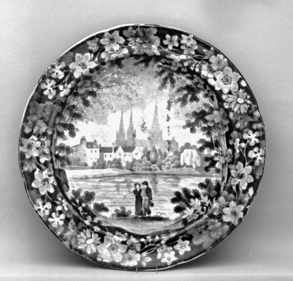 Plate, Probably made at Wood (factory), Pottery, British, Staffordshire 