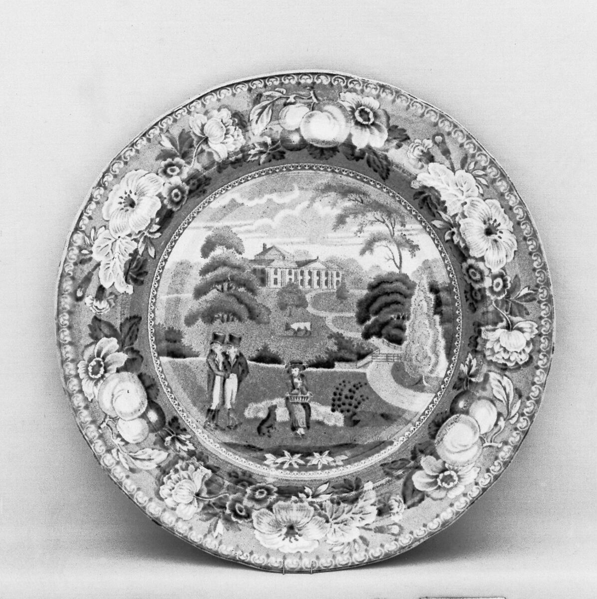 Plate, Probably made at Enoch Wood &amp; Sons (British, active Burslem, 1818–46) (factory), Pottery, British, Staffordshire 