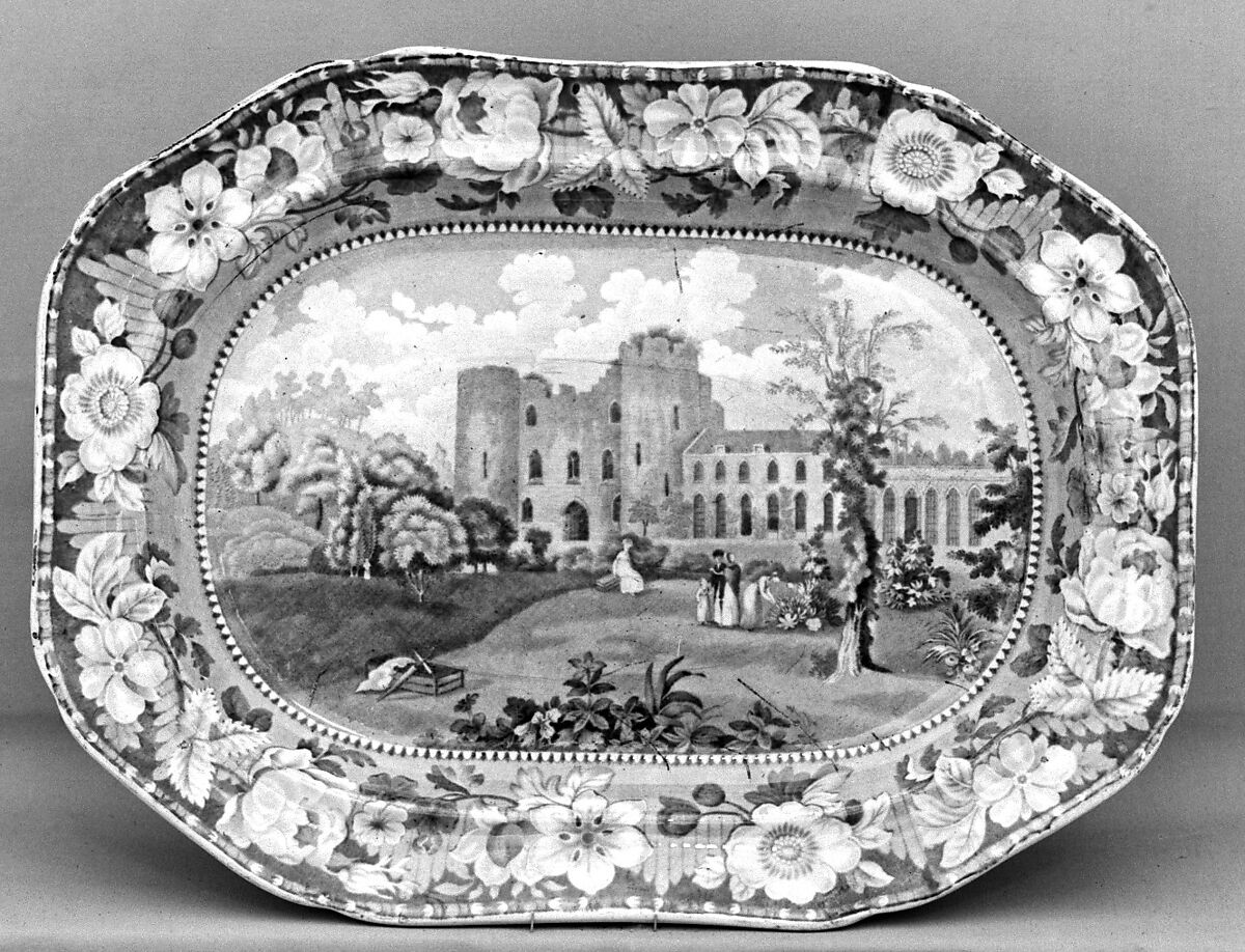 Platter, A. Stevenson, Cobridge (ca. 1820–1840), Pottery, British, Cobridge, Staffordshire 