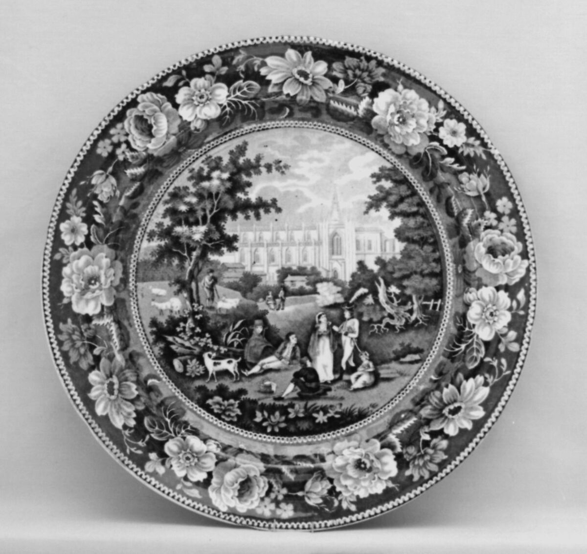 Plate, Attributed to A. Stevenson, Cobridge (ca. 1820–1840), Pottery, British, Staffordshire 