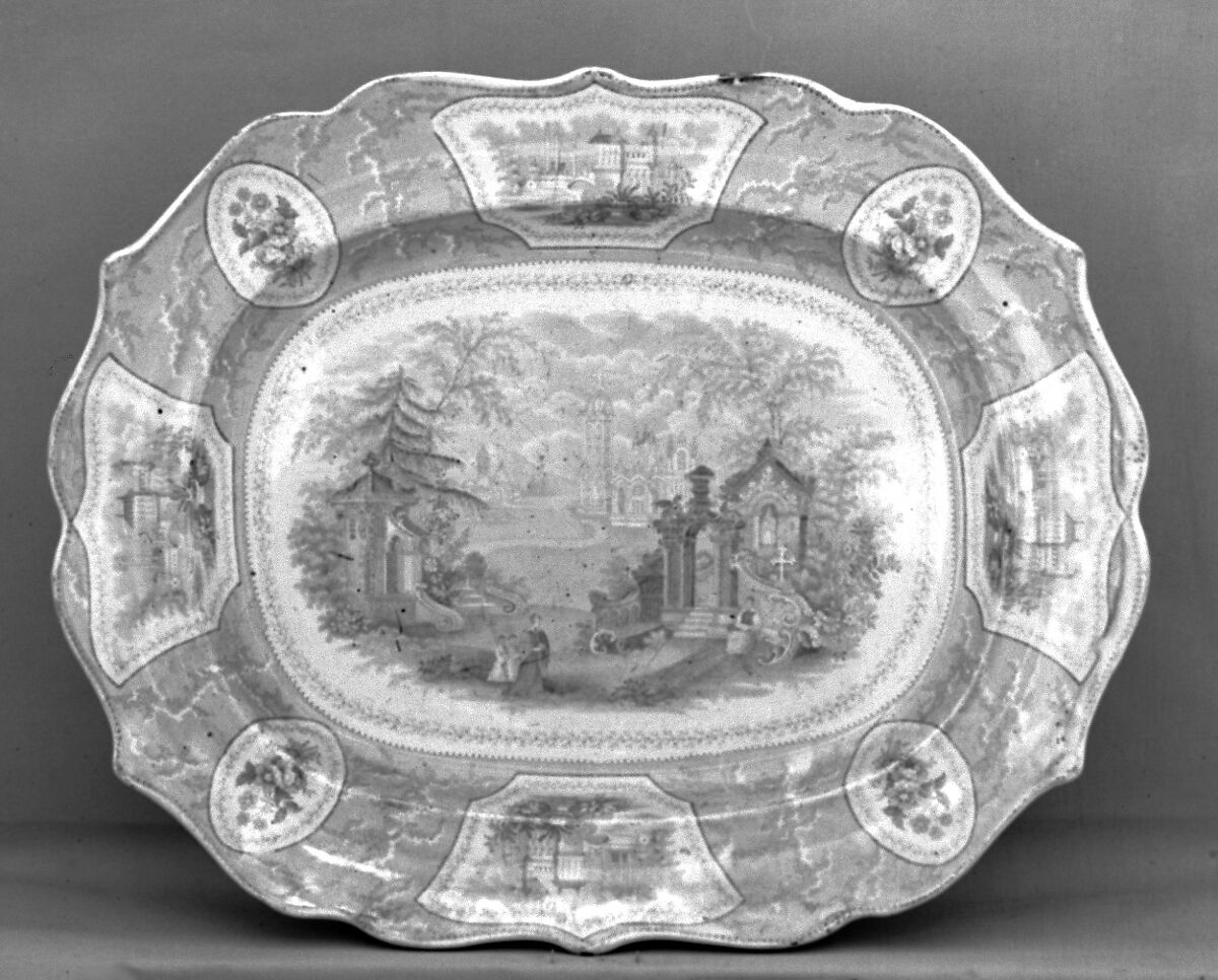 Platter, J. and J. Jackson, Pottery, British, Burslem, Staffordshire 
