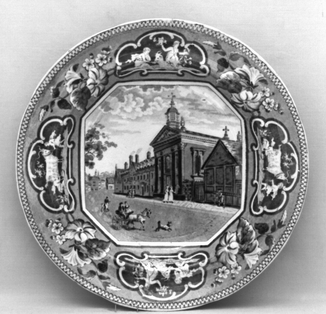 Soup plate, J. and W. Ridgway, Cauldon, Stoke (British, Shelton, active ca. 1814–30), Pottery, British, Staffordshire 