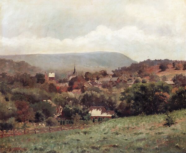 Delaware Water Gap Village, Louis Michel Eilshemius (American, Newark, New Jersey 1864–1941 New York), Oil on canvas, American 