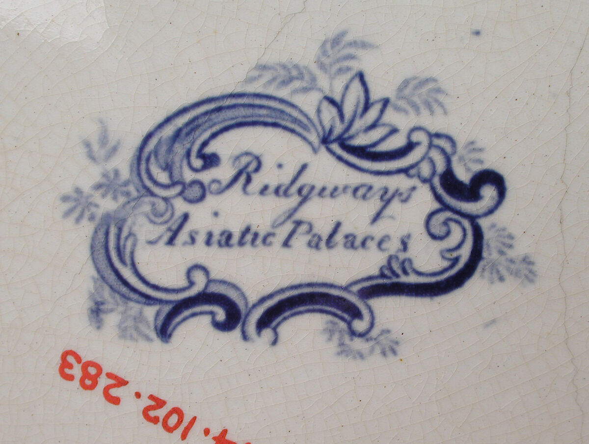 Plate, J. and W. Ridgway, Cauldon, Stoke (British, Shelton, active ca. 1814–30), Earthenware with transfer-printed decoration, British, Staffordshire