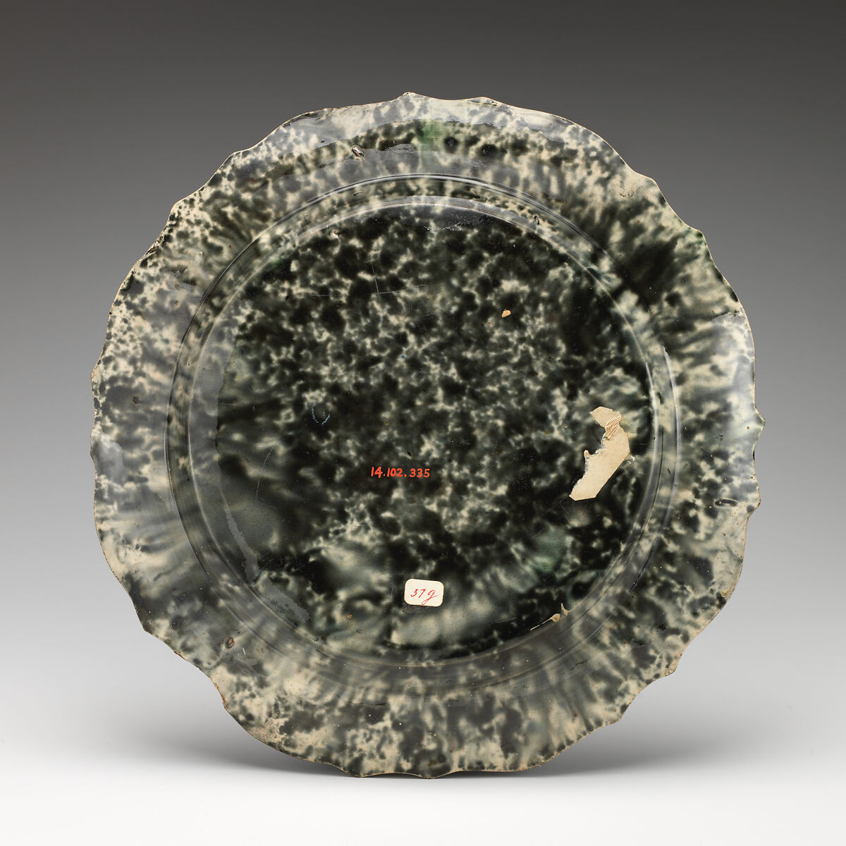 Plate, Style of Whieldon type, Earthenware, glazed, probably British, Staffordshire