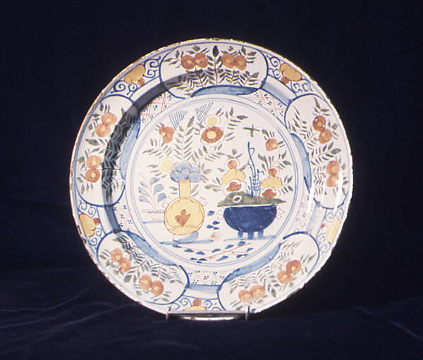 Plate, Possibly Factory of de Porceleyne Lampetkan, Tin-glazed earthenware, Dutch, Delft 